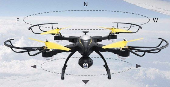 RC Quadcopter Drone With Yellow Rotors