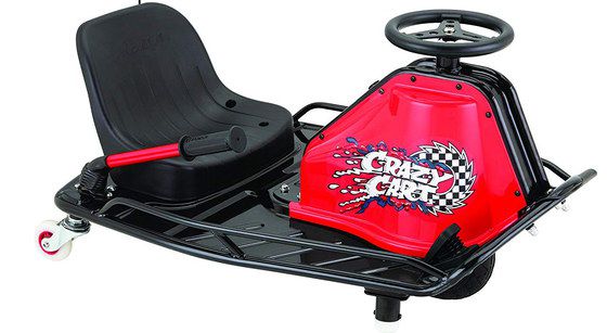 Child's Kart With Flag In Black And Red