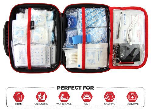 Mini First Aid Kit With Red Straps