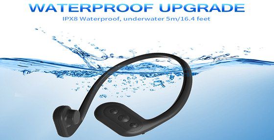 Underwater Earphones Mp3 In Black On Water