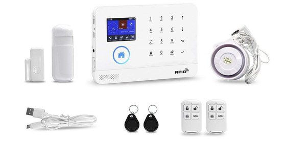 Wireless GSM Smart Home Alarm In All White