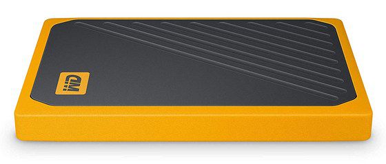 SSD External Hard Drive In Orange And Black