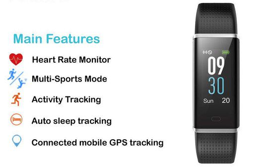 Exercise Tracker In Blue Sports Setting