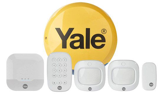 Domestic Wireless Burglar Alarm In Yellow Dome On Wall