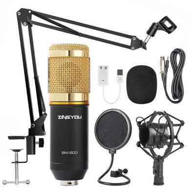 Recording Studio Microphone Kit With USB Wire