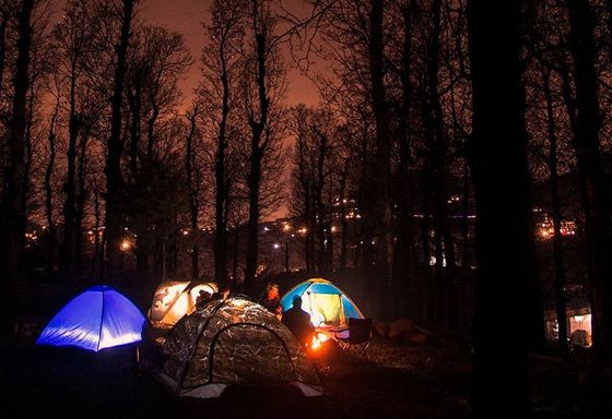 Tent Lighting After Dark