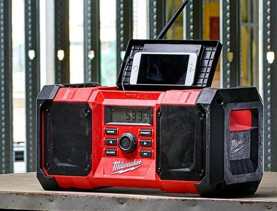 Weather Sealed AUX Site DAB+ Radio In Deep Red
