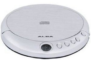 Personal CD Music Player With Silver Exterior