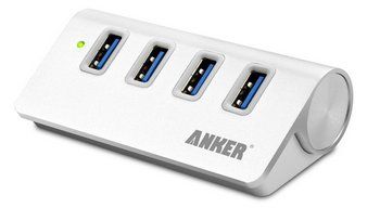 USB 3.0 4 Port Hub In White