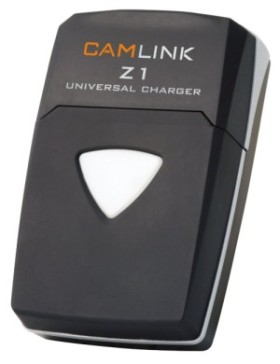 Battery Charger In Grey With Red Logo