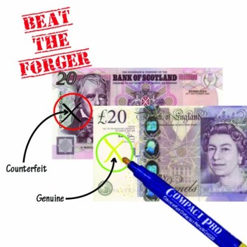 Fake Bank Note Tester Pen In Blue Casing