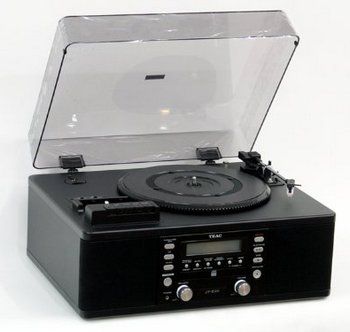 Music Centre In Black With Transparent Lid