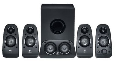 Surround HDTV Sound 5 Piece Black Speakers