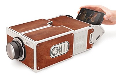 Luckies Of London Cardboard Smartphone Projector With Inserted iPhone