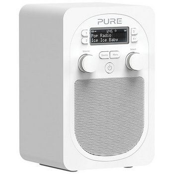 Clock Digital DAB FM Radio in All White