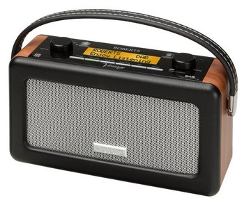 Old-Fashioned DAB FM Stylish Radio In Black With Wood Aspect