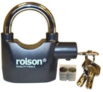 Alarm System Padlock In Grey With Batteries