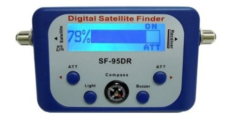 Satellite Signal Locater In Blue And White Exterior