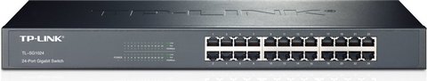 24 Port Rackmount Switch In Black And Grey
