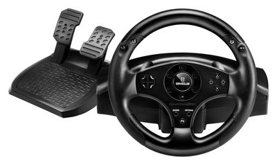 Sequential Gear Shift Paddles Wheel In Black With Pedals