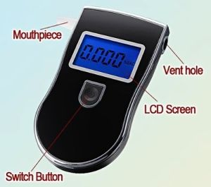 Digital Police Breath Alcohol Tester With Blue Screen
