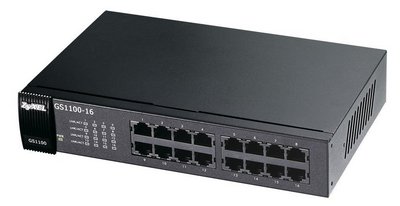 Silent 16 Port Switch In Black Finish