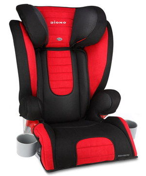 Expansive Child Booster Car Seat In Black And Red