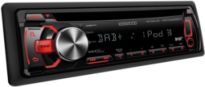 Car Radio In Black With Red Light