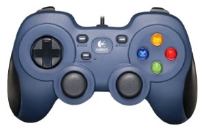Gamepad In Black And Blue Exterior