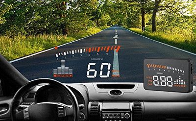 Multi-Colour Universal Car Heads Up Display With White Speed View
