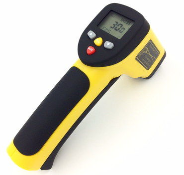 Infrared Digital Laser Thermometer In Black And Yellow