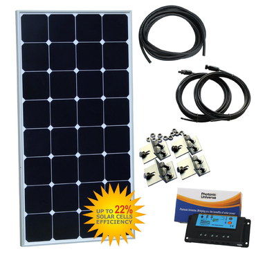 100W 12V Mobilehome Solar Panel Kit With Metal Brackets