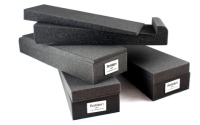 Foam Isolation Pads In Black Stacked Blocks