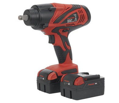 Battery Impact Wrench In Black And Red