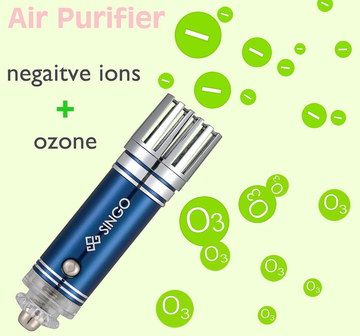Powerful Ionic Air Purifier For Vehicles In Blue Steel