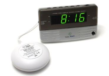 Alarm Clock With White Vibation Pad