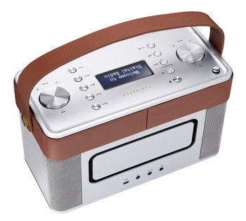 Bluetooth DAB Radio In Brushed Silver And Tan