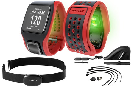 GPS Watch Altimeter With Bright Red Strap