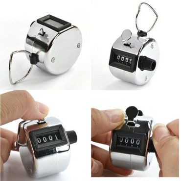 Manual Mechanical Counter Clicker In Polished Steel