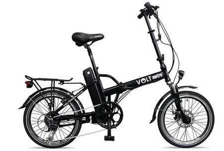 Electric Folding Bicycle In All Black Finish
