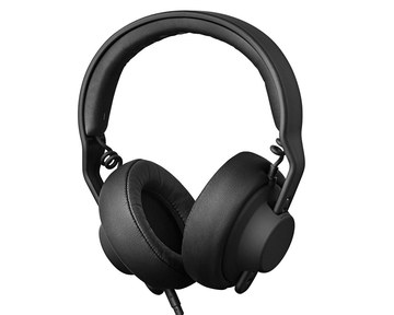 Tilted Studio Headphones For Mixing With Black Wire