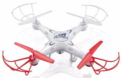 LED Small Drone With HD Camera In White And Red