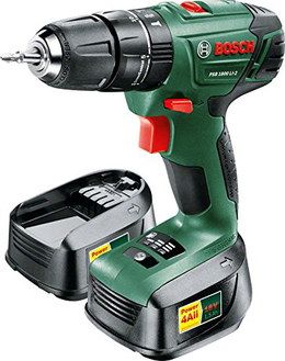 Soft Grip 18V Battery Hammer Drill In Black And Green