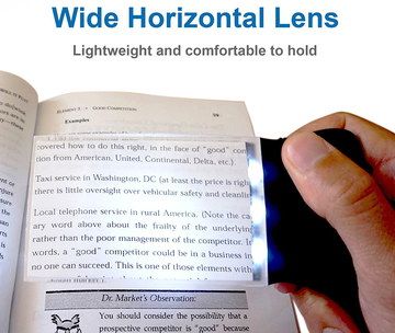 Magnifier With LED For Elderly With Black Grip