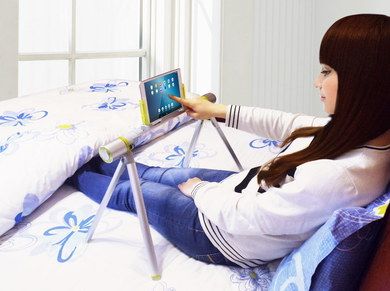 Solid Lightweight Tablet Stand For Bed With 4 Legs
