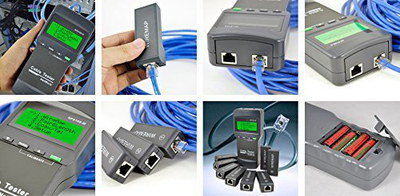 COAX CAT5 RJ45 Tester With Blue Cables