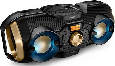 Mp3 Bluetooth Boombox Black, Blue And Gold