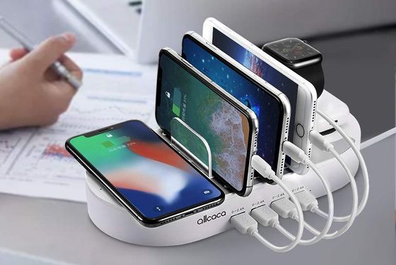 Multi Charger Watch Holder In White
