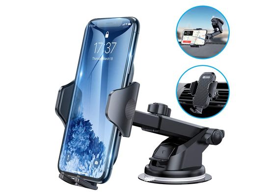 Phone Holder For Car Dashboard With Black Mat