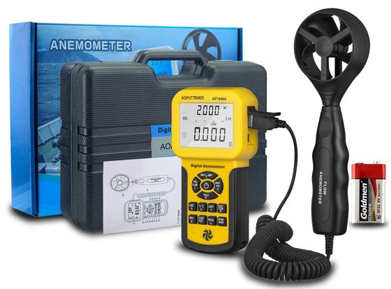9V Battery Anemometer Hand-Held Style Anemometer For Sale With Square LCD Screen